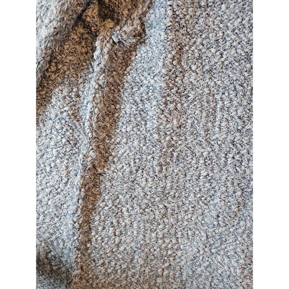 Soft Surroundings Newfoundland fuzzy knit open front cardigan Blue Sz L - Picture 3 of 6